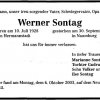 Sontag Werner 1928-2003 Todesanzeige
